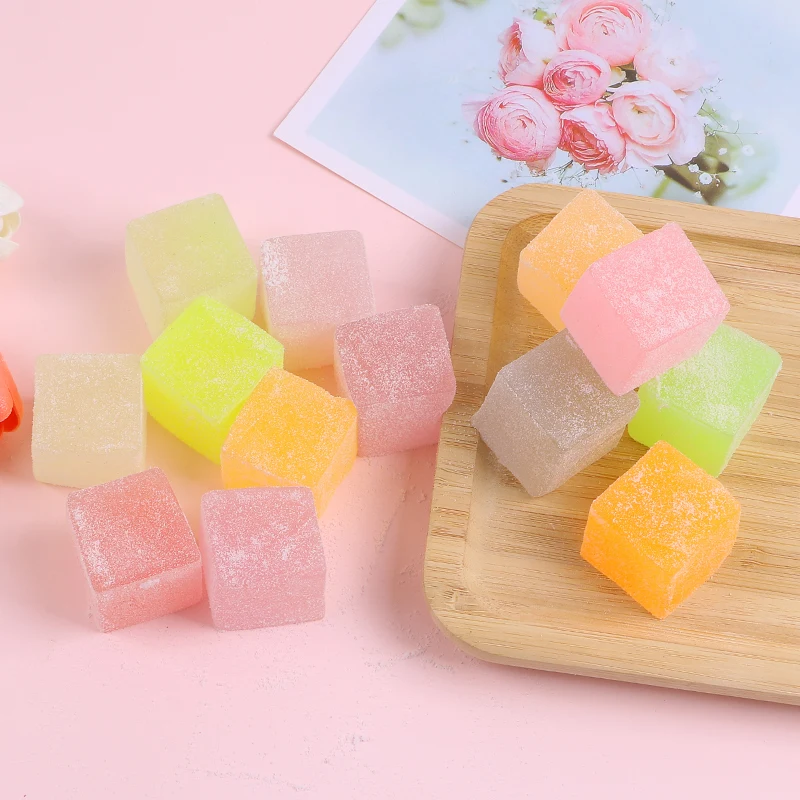 

12pcs NEW Fidget Toy Mini Squishy Toys Mochi Ice Block Stress Ball Toy Kawaii Transparent Cube Stress Relief Squeeze Toy