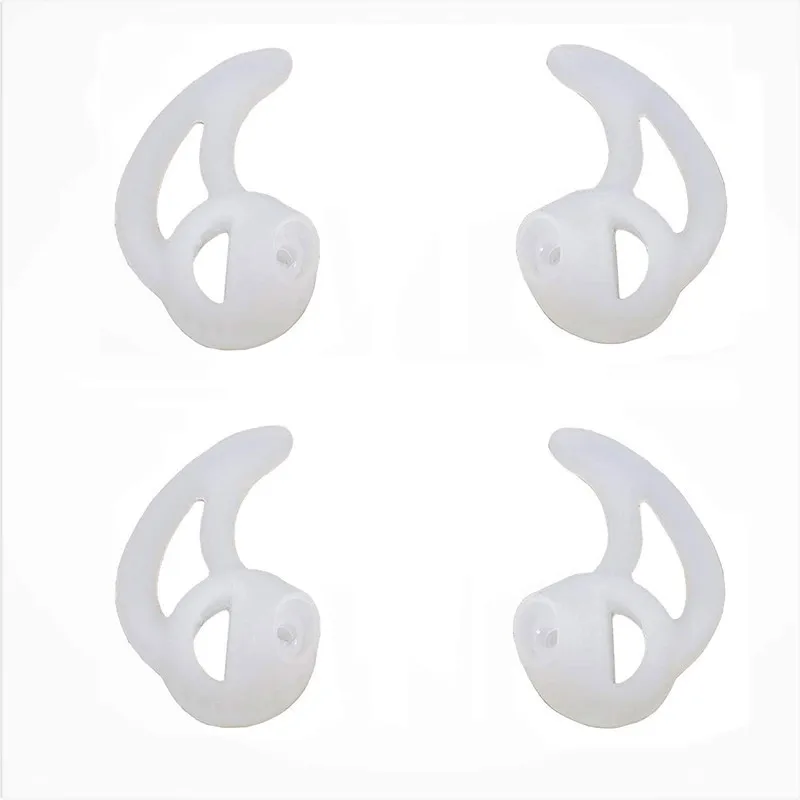 Silicone Fin Ear Mold Two Way Radio Replacement Earmold Earbud Tips for Surveillance Earpiece Coil Tube Headset（2pair L Large)）