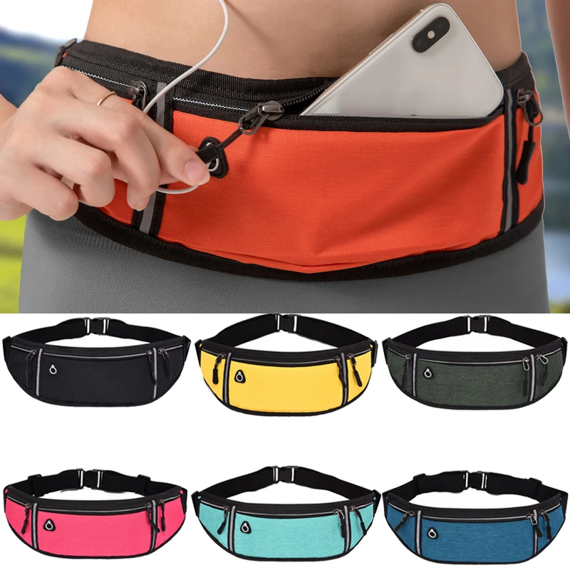 

Professional Running Waist Bag Sports Belt Pouch Mobile Phone Case Men Women Hidden Pouch Gym SportsBags Running Belt Waist Pack
