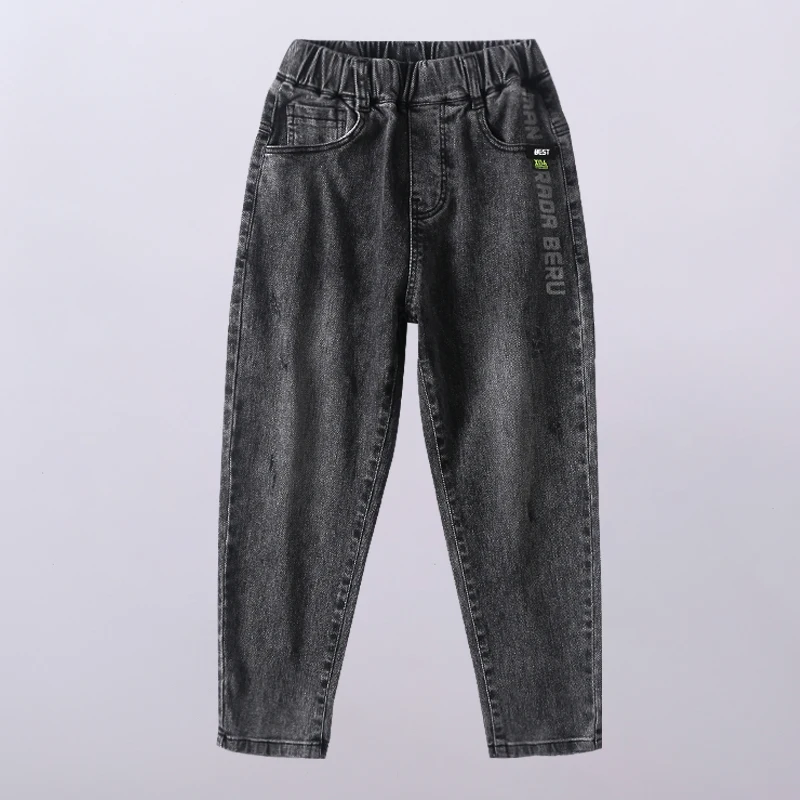 Джинсы для мальчиков штаны больших весенне-осенние детские джинсы подростков