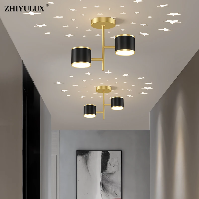 

Special Star Moon Projection New Modern LED Chandelier Lights Living Study Room Bedroom Aisle Corridor Bar Lamps Indoor Lighting