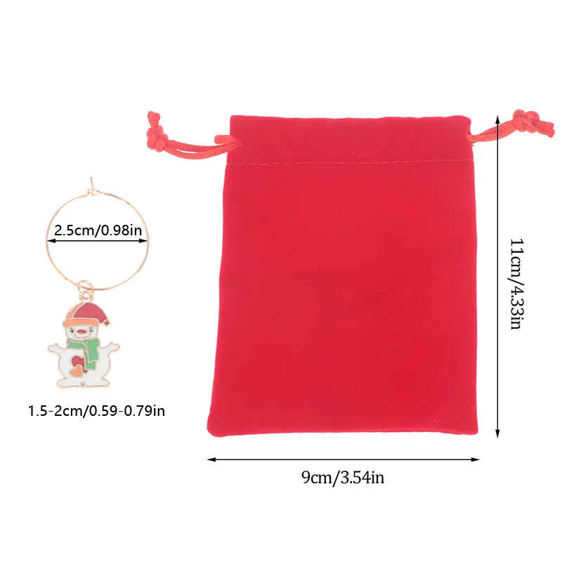 Рождественские маркеры для бокалов вина 20 шт