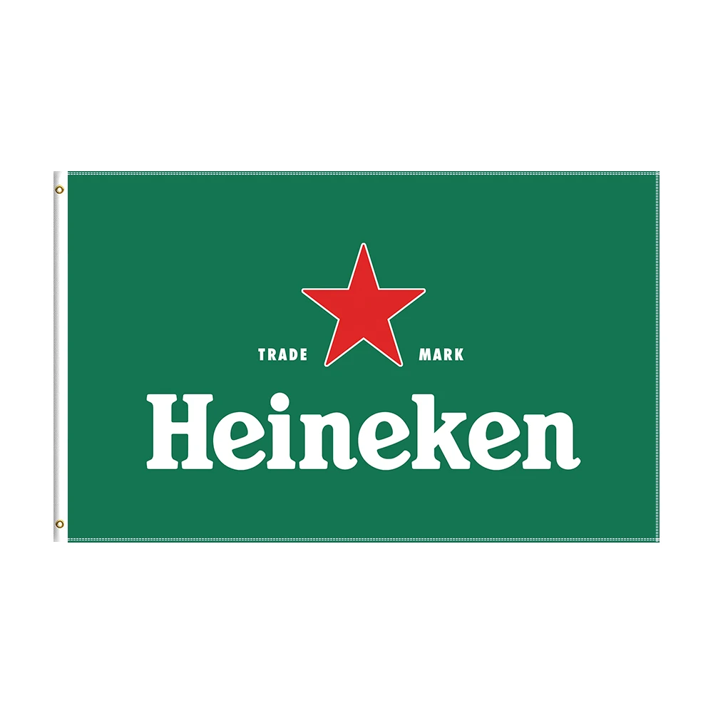 

3x5 Ft HEINEKEN Beer Flag Polyester Printed Bar Banner For Decor