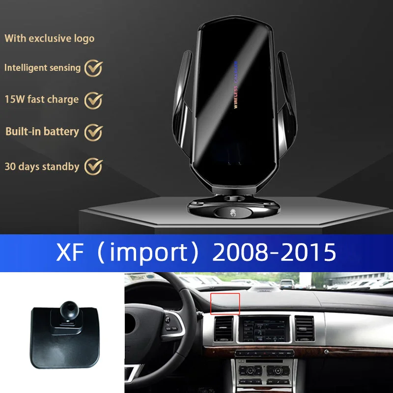 

Автомобильный держатель для телефона Jaguar XF XFL XEL XE E-PACE, фиксированный кронштейн, базовый держатель для телефона, Беспроводная зарядка, автозапчасти, принадлежности для интерьера