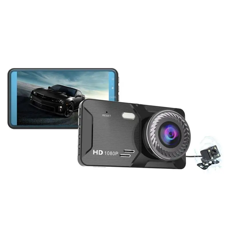 

1080P Dashcam Video Recorder Driving For Front And Rear Car Recording Night Wide Angle Dashcam Video Registrar Car DVR