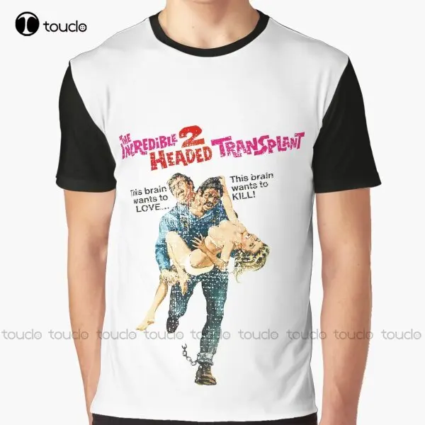 

The Incredible 2-Headed Transplant (1971) Graphic T-Shirt Horror Shirt Digital Printing Tee Shirts Christmas Gift New Popular