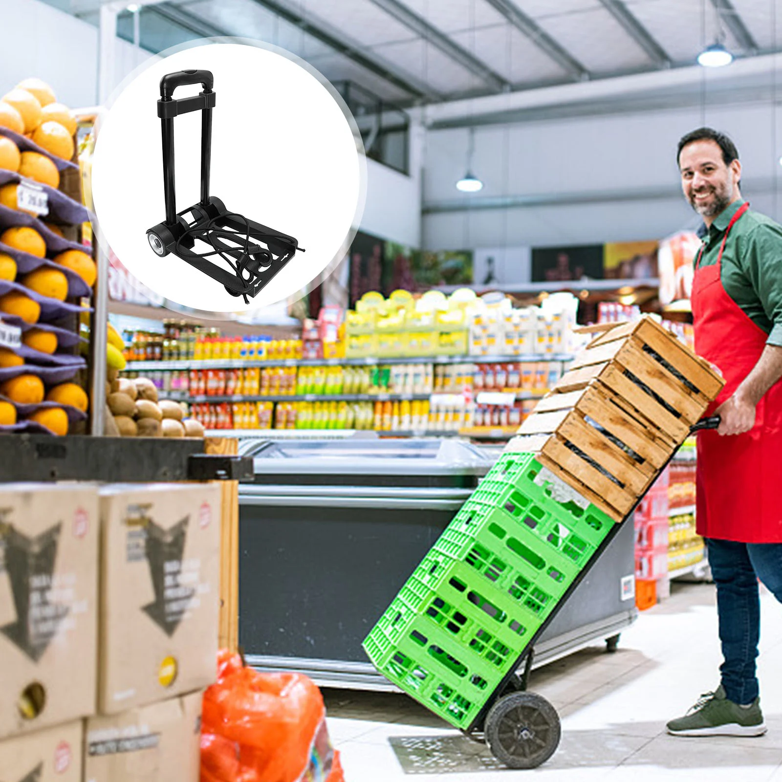 

1Pc Creative Outdoor Shopping Handcart Versatile Shopping Trolley for Outdoor