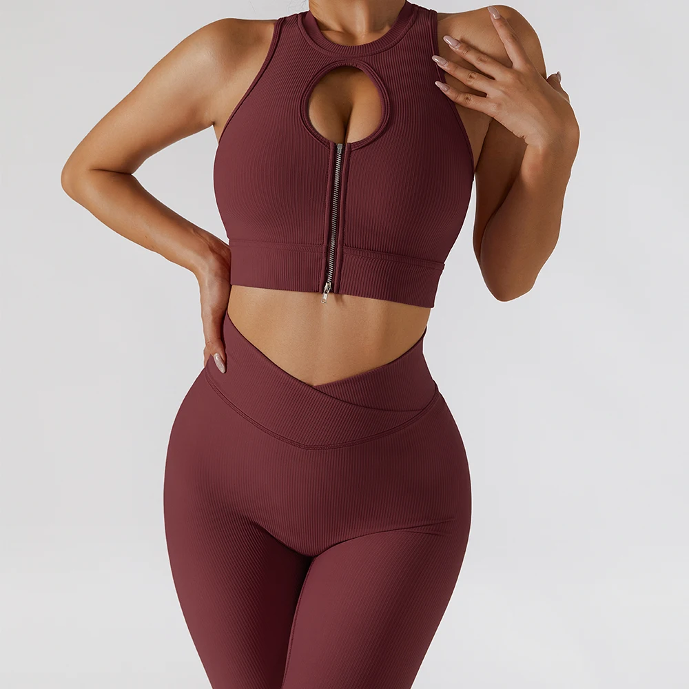 

womens Seamless Fitness Yoga Set Shockproof Sports workout sports bra yoga set Leggings Workout Running Suits leggings women