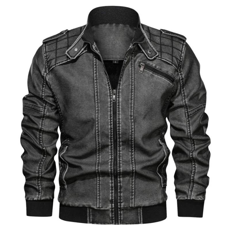 

Men's PU Leather Jackets Plus Size Clothing Masculino Casaco Abrigos Jaqueta Motociclista Cazadoras Kurtki Erkek Giyim Kurtka