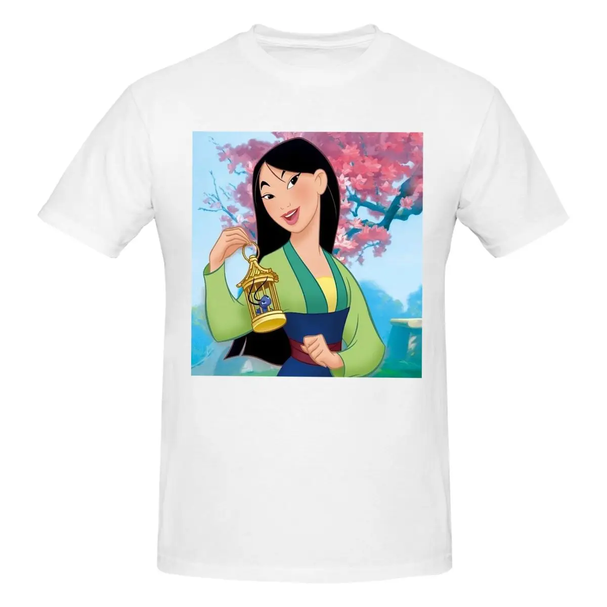 Мужская футболка Mulan Disney хлопковые футболки большого размера мужские с коротким