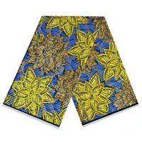 fashion nigerian african golden wax fabrics cotton prints wrap batik ankara high quality original pagne veritable material stuff