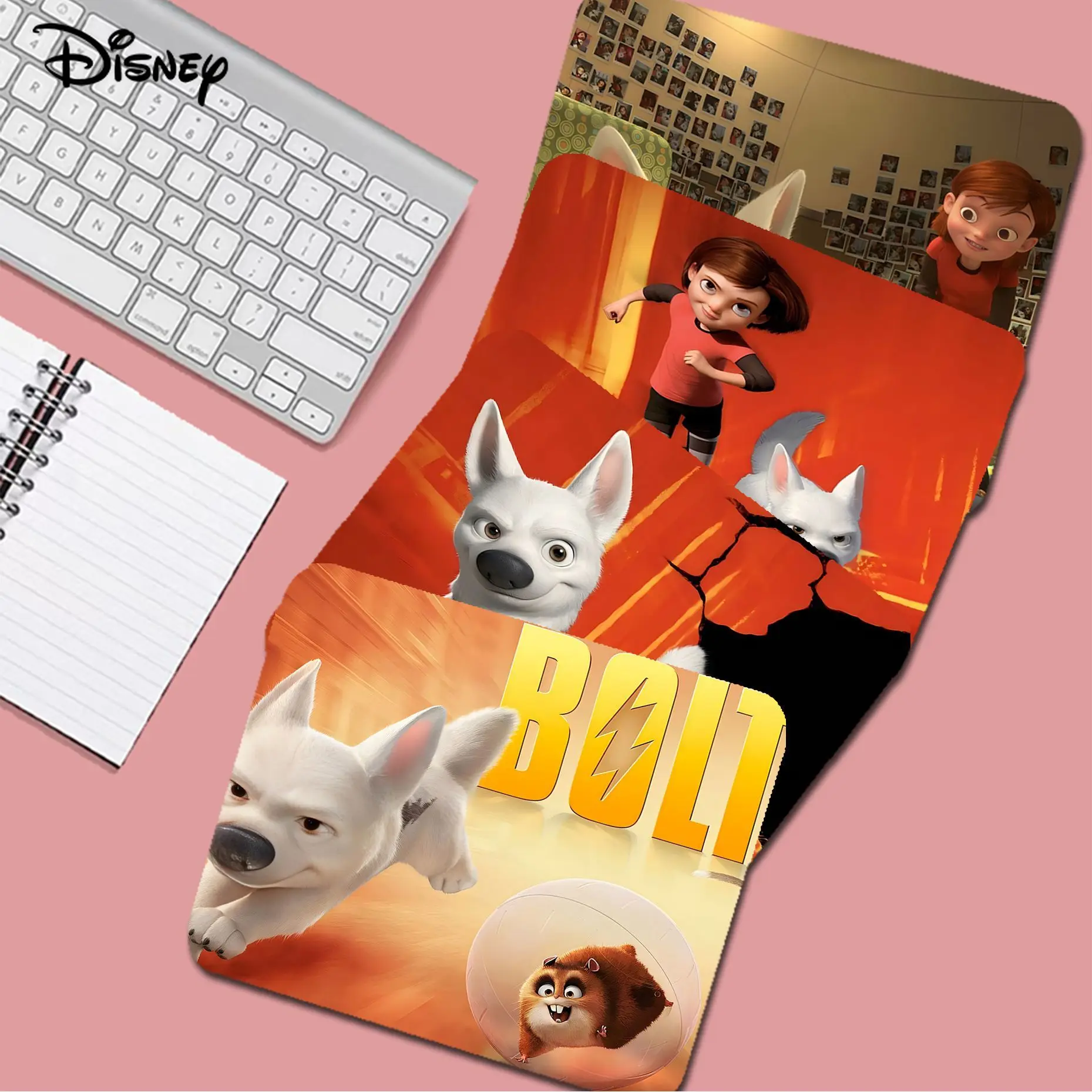 

Disney Bolt Mousepad Non-slip Lockedge Office Computer Desk Mat Table Keyboard Big Mouse Pad Laptop Cushion Non-slip