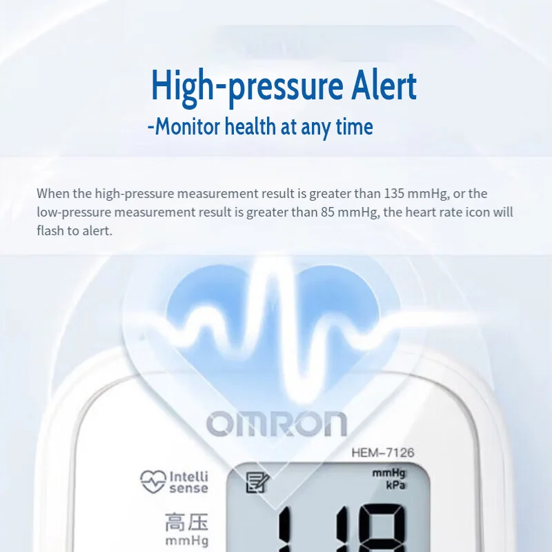 Фото Тонометр Omron 7126 для измерения давления на плече, точный монитор АД с манжетой, электронный сфигмоманометр для домашнего использования №4