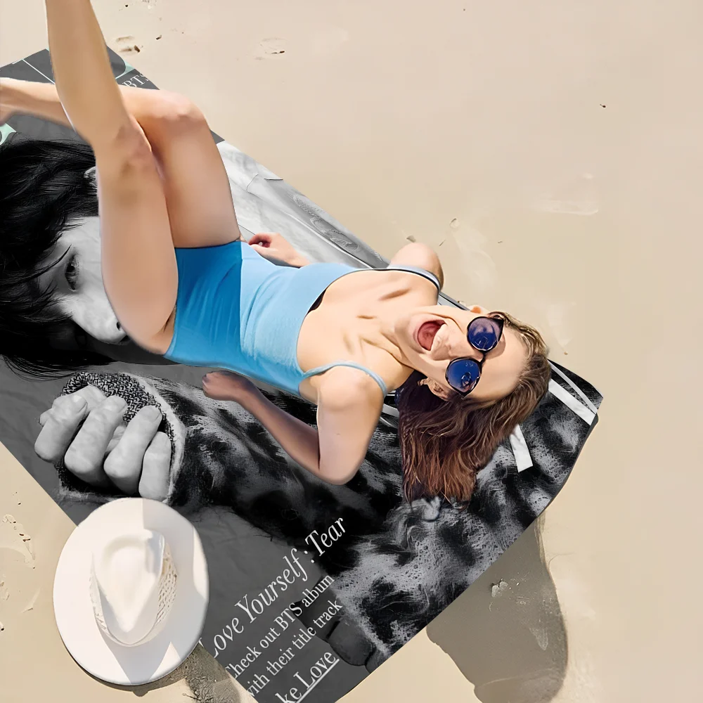 Пляжное Полотенце Из Микрофибры Быстросохнущий Мягкий Впитывающий Коврик Для