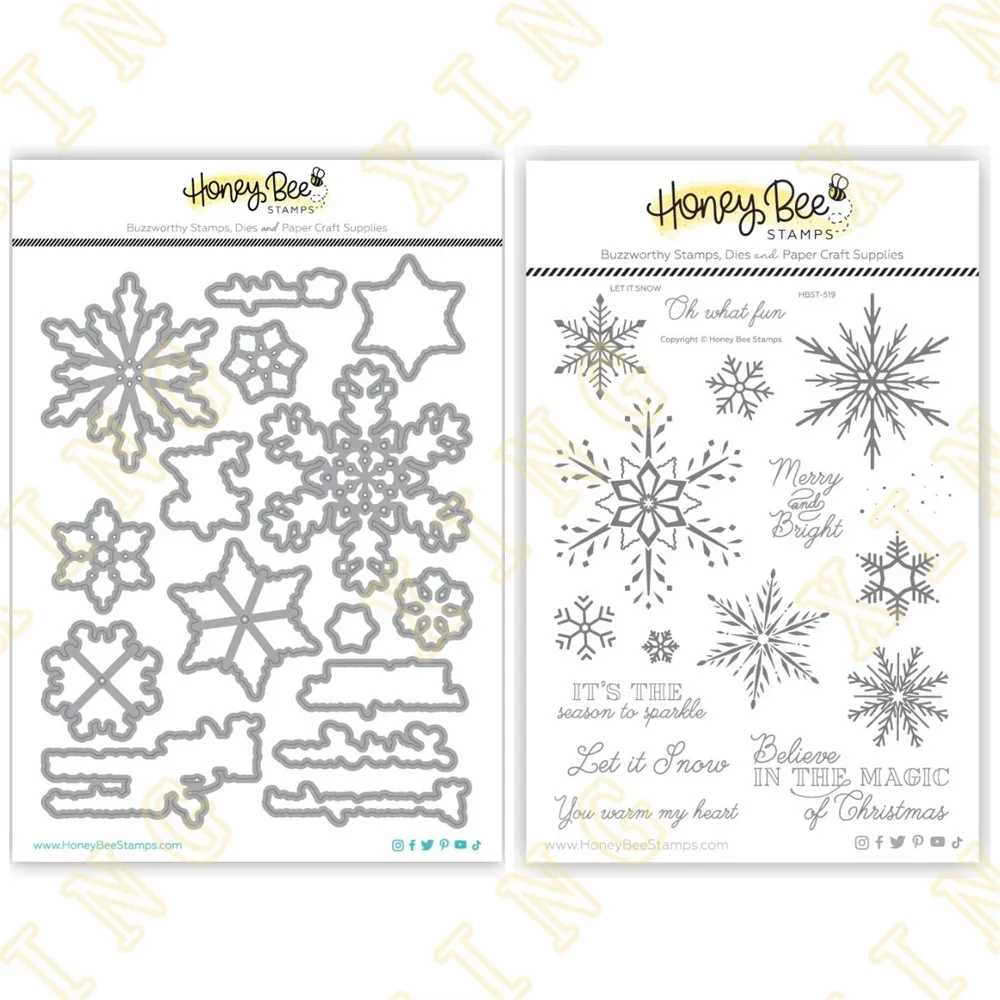 

Let It Snow New Arrival Cutting Dies Stamps Scrapbook Diary Decoration Stencil Embossing Template DIY Greeting Card Handmade