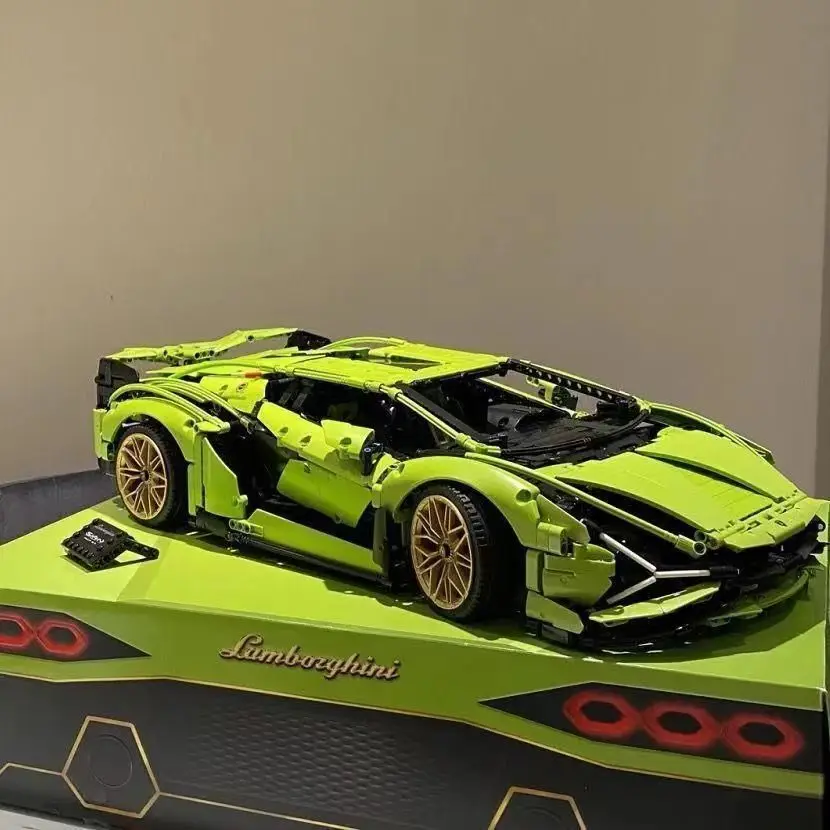 

3696 шт. технические строительные блоки Lambo Sian, совместимые с 42115 кубики MOC, проект модели для взрослых, спортивный автомобиль, игрушки для маль...