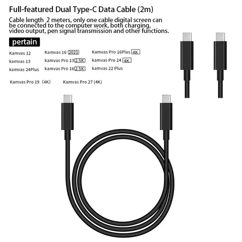 HAVAPEN Кабель TYPE-C для Huion