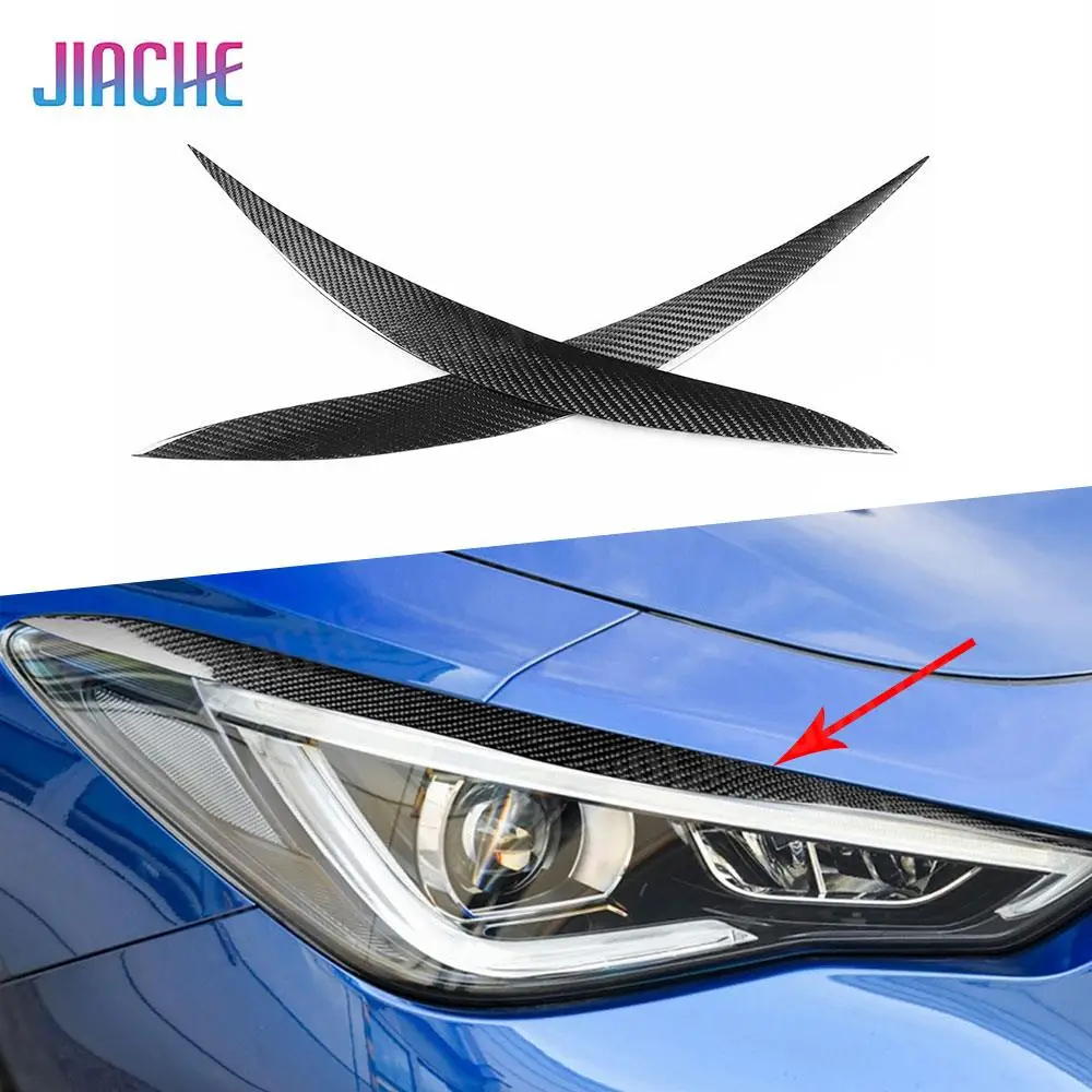 Накладка на фару из углеродного волокна для Infiniti Q60 2017-2022 передняя фара