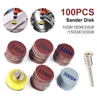 100pcs 100 3000 sanding discs pad kit grit abrasive polishing pad kit for dremel rotary tool 1 inch 25mm sandpapers accessories