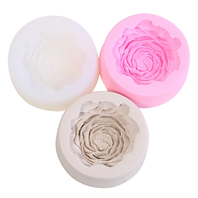 

Aromatherapy Candle Mold Handmade Diy Aromatherapy Candle Pretty Mold Large Peony Handmade Soap Model Plaster Mold Hot Sale
