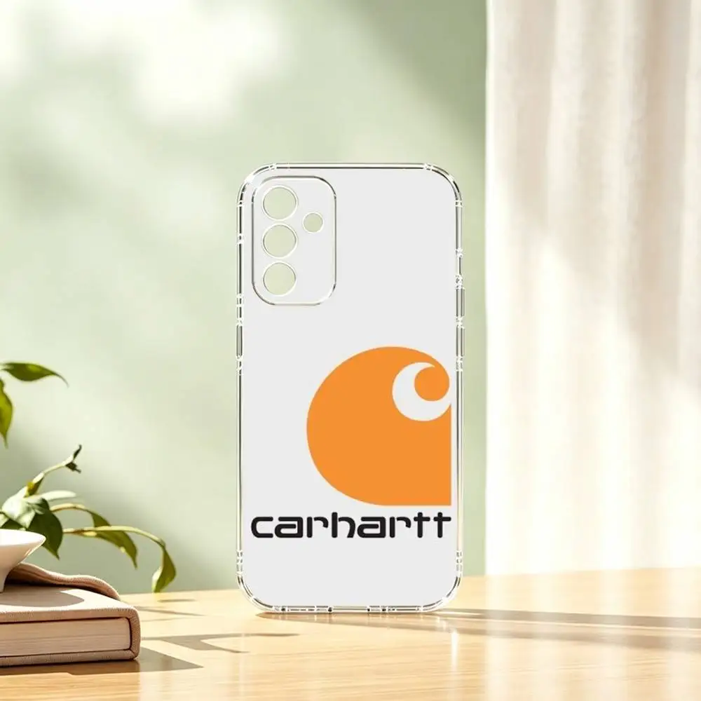Фото Модный чехол для телефона с логотипом C-Carhartt для Samsung A10,12,20,21S,30,31,40,50,51,52,70,71, прозрачный чехол №2