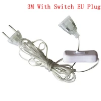 3m plug extender wire extension cable euus plug for led string light wedding decoration led garland diy natal christmas lights
