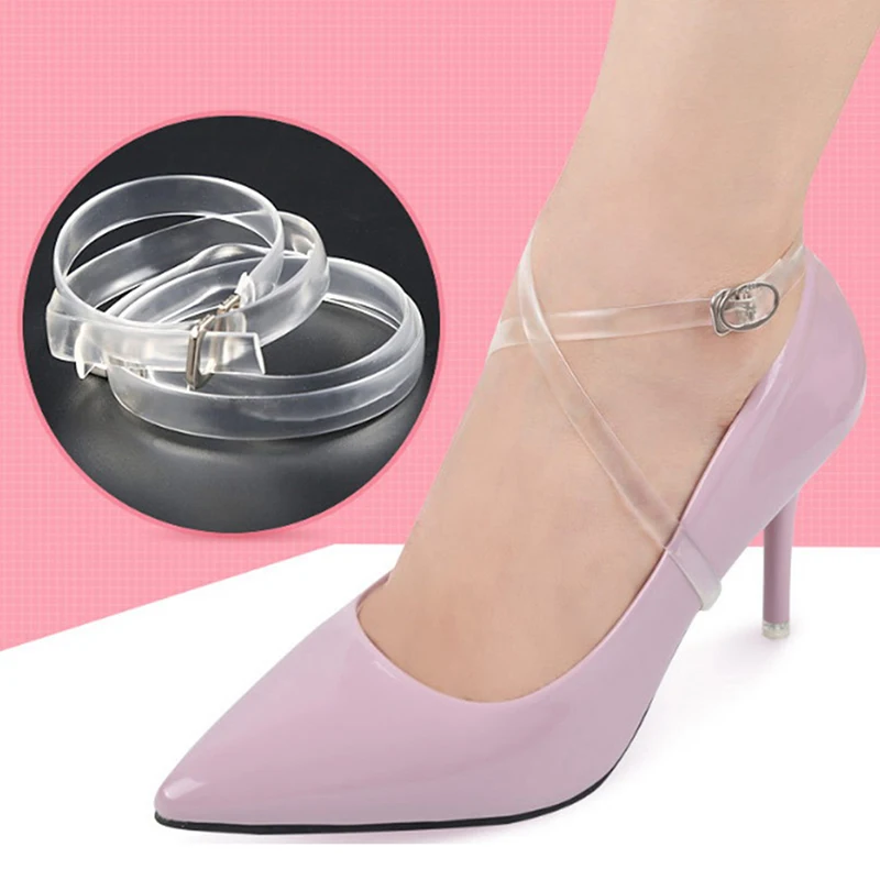 

1 Pair Shoe Accessories Invisible Elastic Silicone Transparent Shoelace Straps