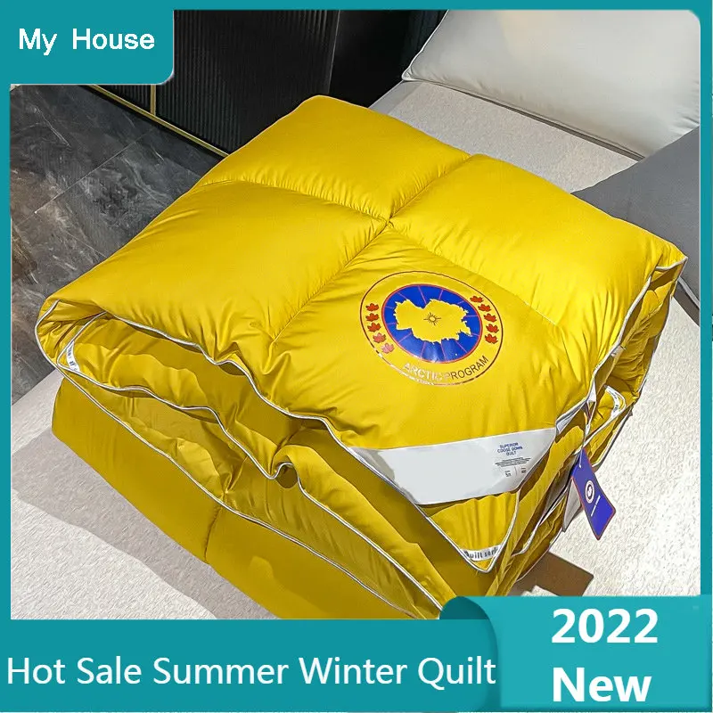 

Summer Winter White Goose Down Autumn Quilt Cotton Hotel Gentle Duck Down Suitable For Large Bedding Luxury Blanket Comforters