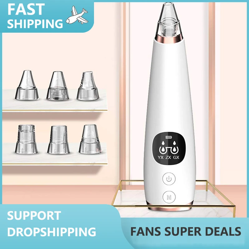 

Blackhead Remover USB Rechargeable Water Cycle Pore Acne Pimple Removal Vacuum Suction Facial Cleaner Tool Blackhear Removal