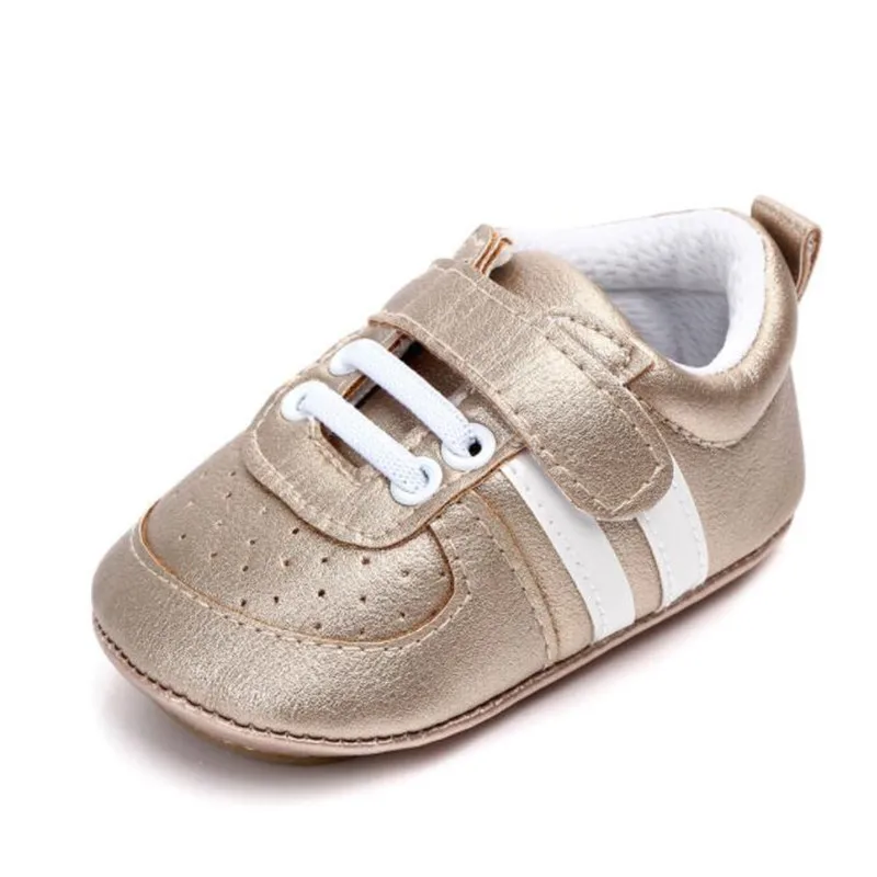 

2022 High Quality Spring Autumn Baby PU Casual Shoes Baby Boys Girls Velcro Sneakers Newborn Soft Sole Toddler Shoes 0-36 Months