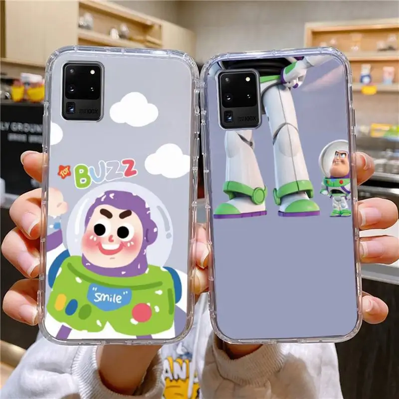 

Toy Story Buzz Lightyear Woody Phone Case For Samsung Galaxy S10 S10e A70 Edge S22 S23 Plus Ultra Note10 Transparent Cove