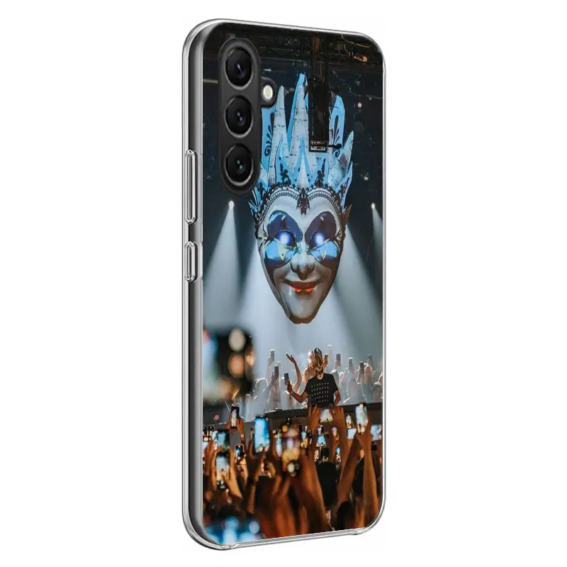 Прозрачный телефон DJ Boris Brejcha для Samsung Galaxy A55 A35 A25 A15 A05S A04S A14 A24 A34 A54 A03S A13 A23 A33 A53 A73 A9 A8