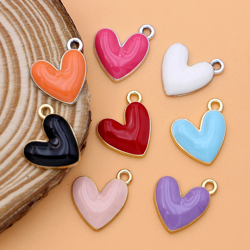 

10 шт., подвески в виде сердца