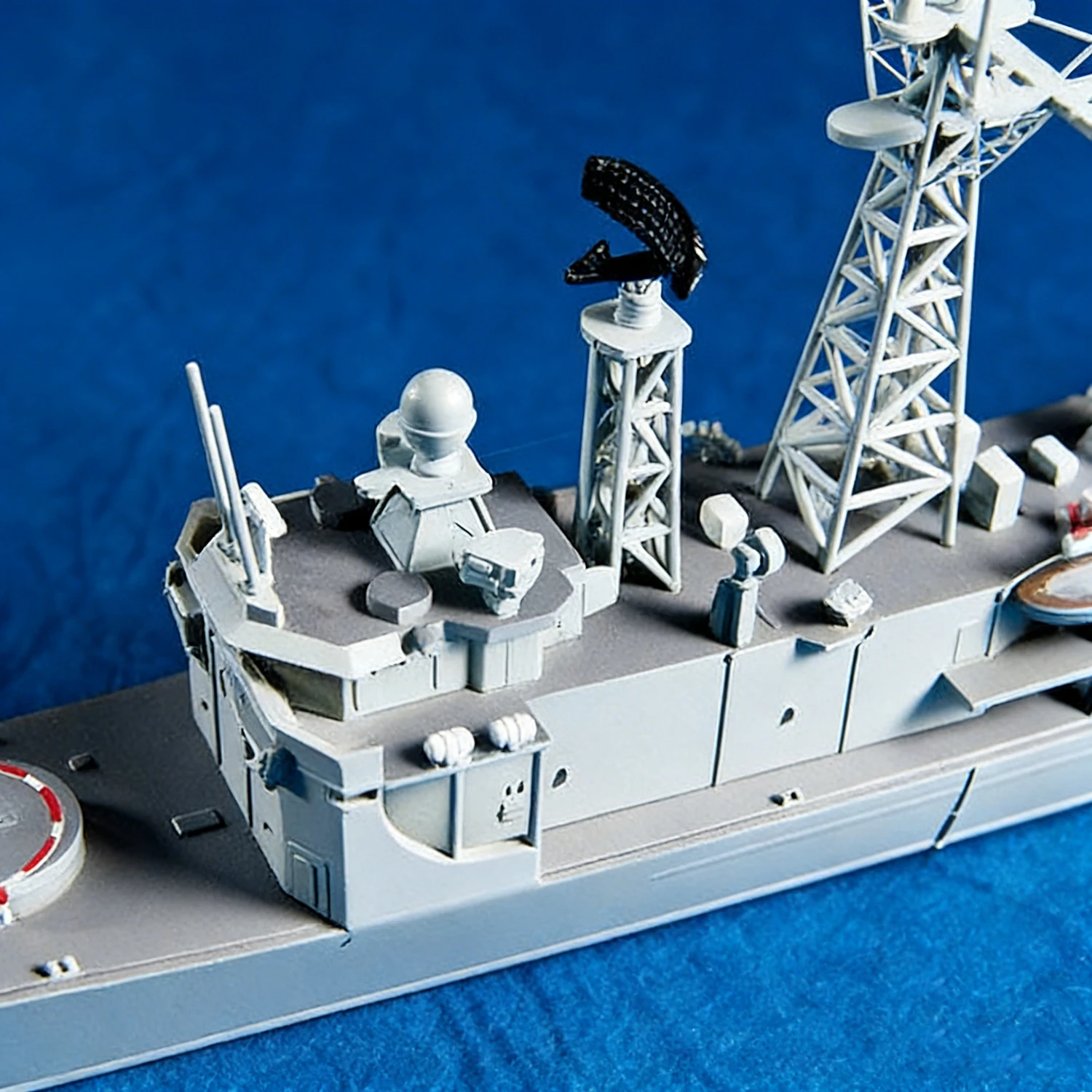 Фото 1/700 Моделирование Oliver Hazard Перри-класса Frigate Модель 20 см Богатая деталь Корабли Статическая модель Корабль Игрушечный орнамент Модель военного корабля №4