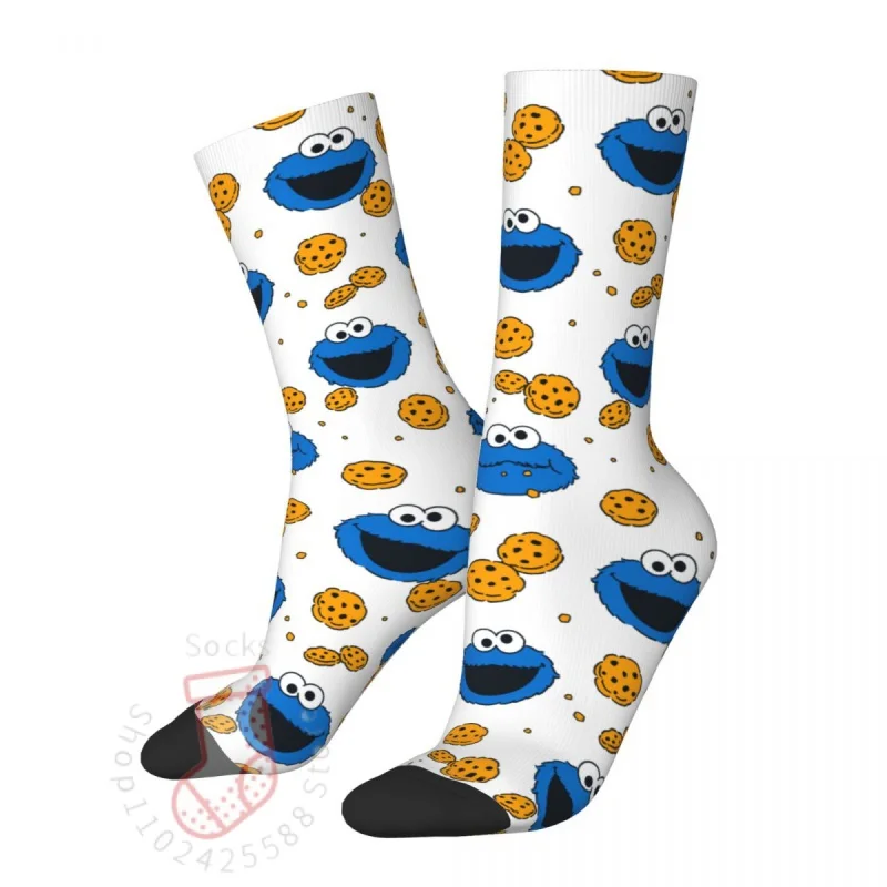 

Retro Cookie Soccer Socks Polyester Crew Socks for Women Men Non-slip