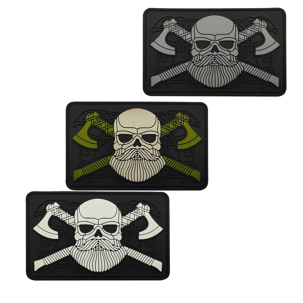 Двойной топор викингов Emrboidery Тактический поливинилхлоридный резиновый