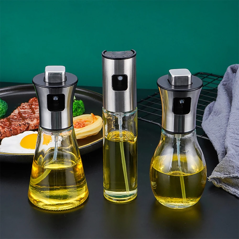 Бутылка с распылителем масла из нержавеющей стали стеклянный спрей для