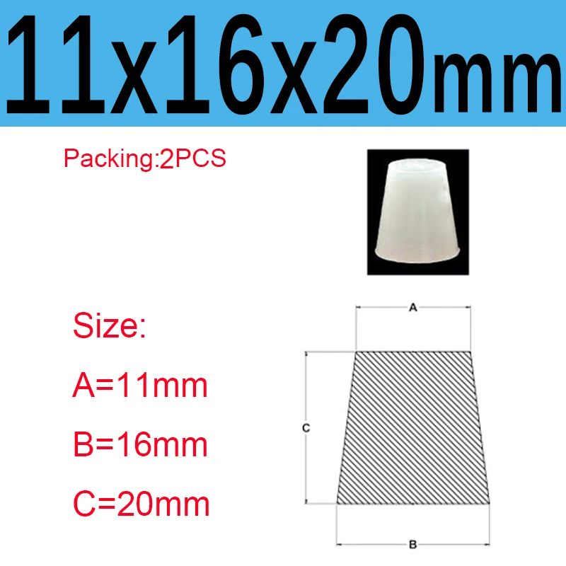 Черный/белый конус, силиконовая заглушка с отверстием, коническое резиновое уплотнение, пробка для бутылки, защитные заглушки для заготовки