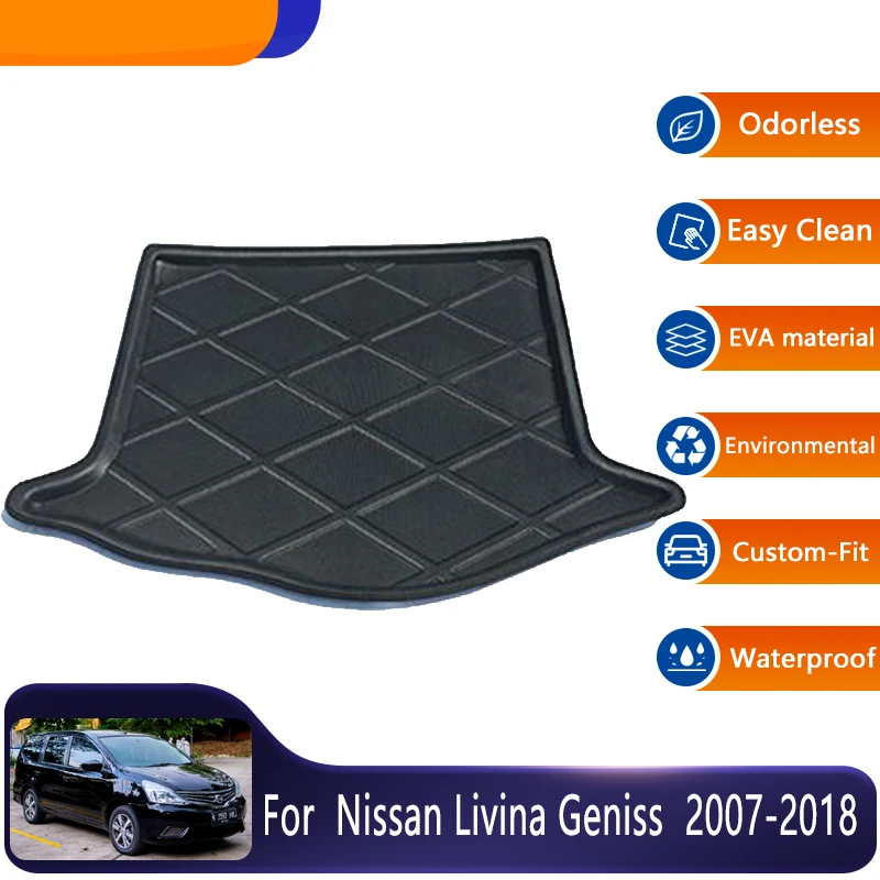 

Car Trunk Pads For Nissan Livina Geniss 2007~2018 2015 3D EVA Material Car Rear Trunk Mat Floor Tray Boot Pad Auto Accessories