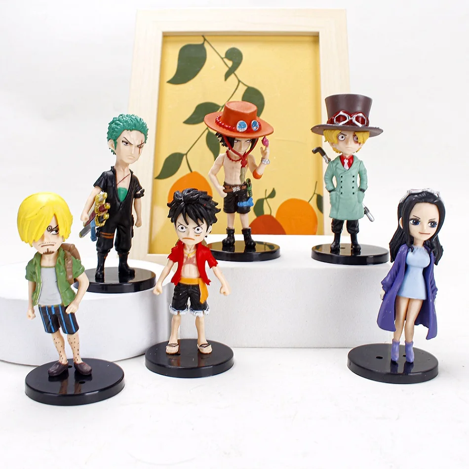 

6pcs/set Anime One Piece Figures PVC Action Model Dolls Figure Toys Cute Luffy Nami Zoro Collection Brinquedos Full Set Hot Sale