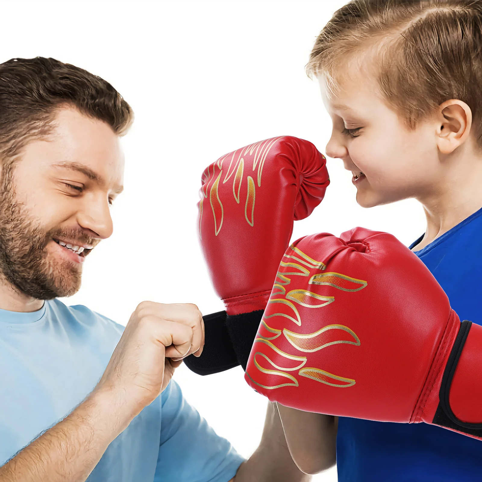 Kids Boxing Gloves Children Punch PU Leather Portable Exercise Mitts Boys Girls Train Glove Hand Protector  Black