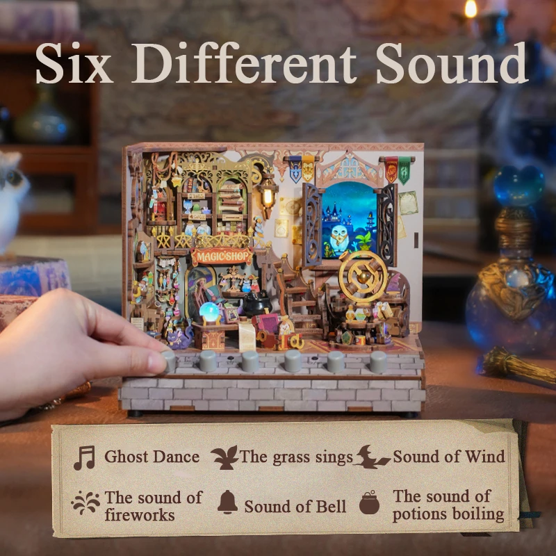 Набор деревянных миниатюрных моделей сделай сам Волшебный Магазин домик