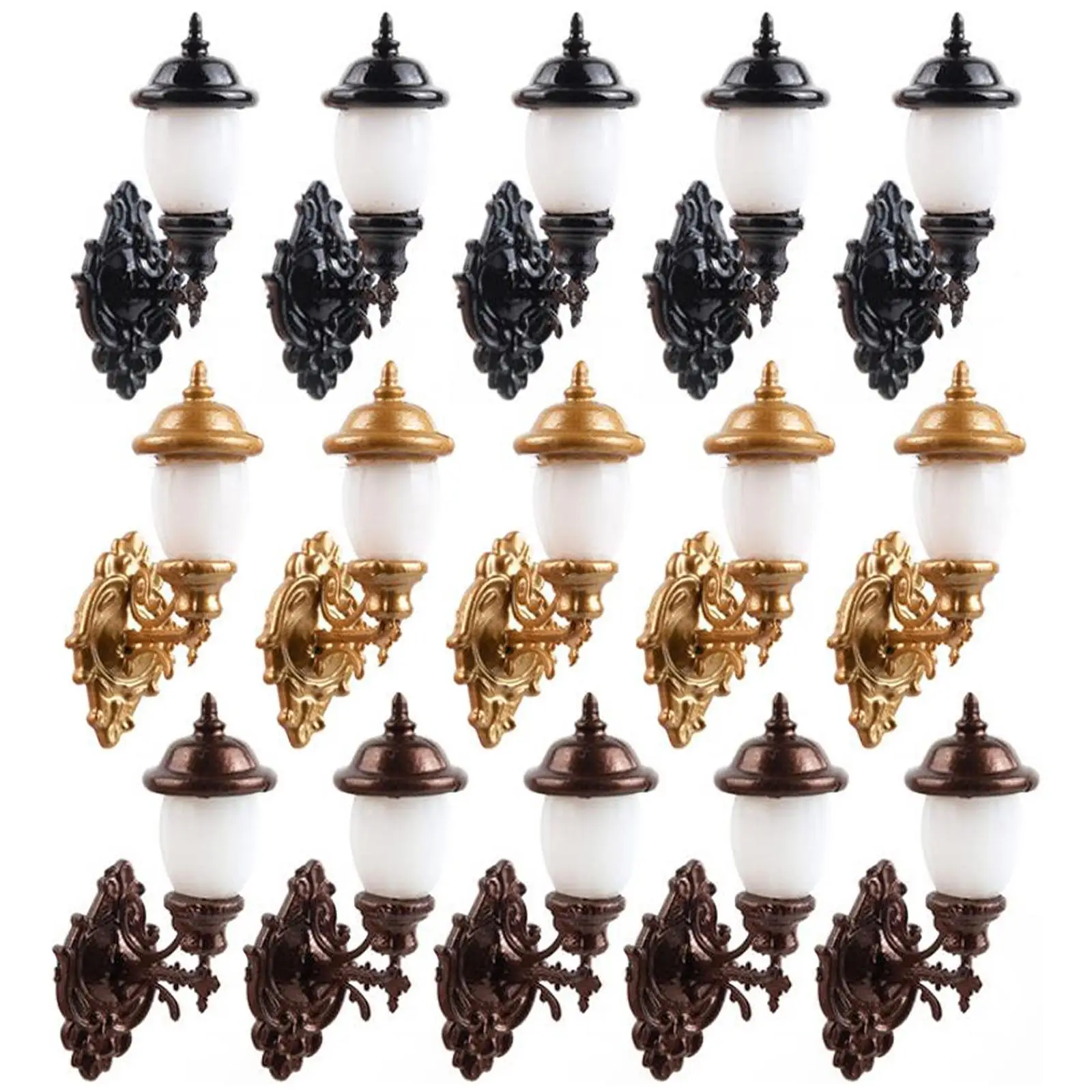 

5 шт., настенные лампы для моделирования зданий