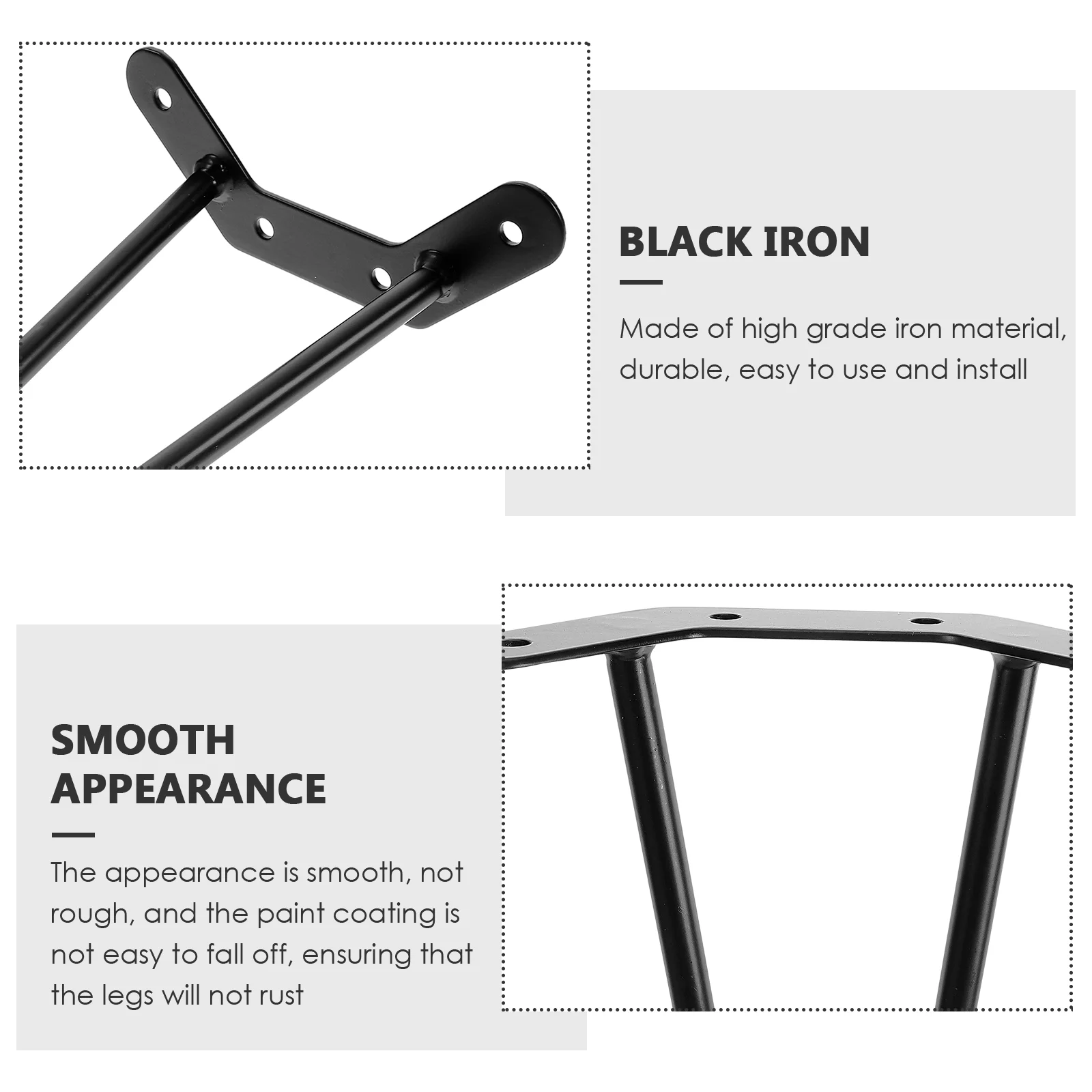 2 шт. полые ножки для стола шпилька мебели простой металлический стол 20X16 см