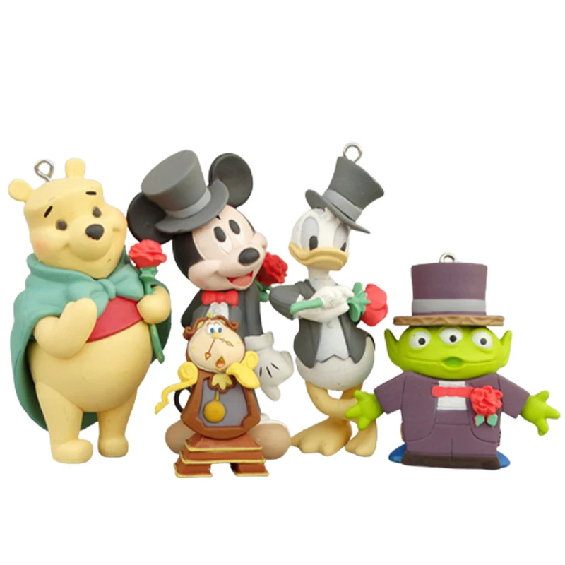 

Disney Winnie The Pooh Doll Anime Action Figure Kawaii Mickey Mouse Donald Duck Alien Collectible Decoration Toys For Kids Gift