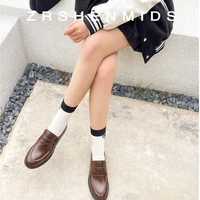 spring 2022 womens loafers famous brand slip on flat british style casual comfortable small leather ladies shoes free shipping