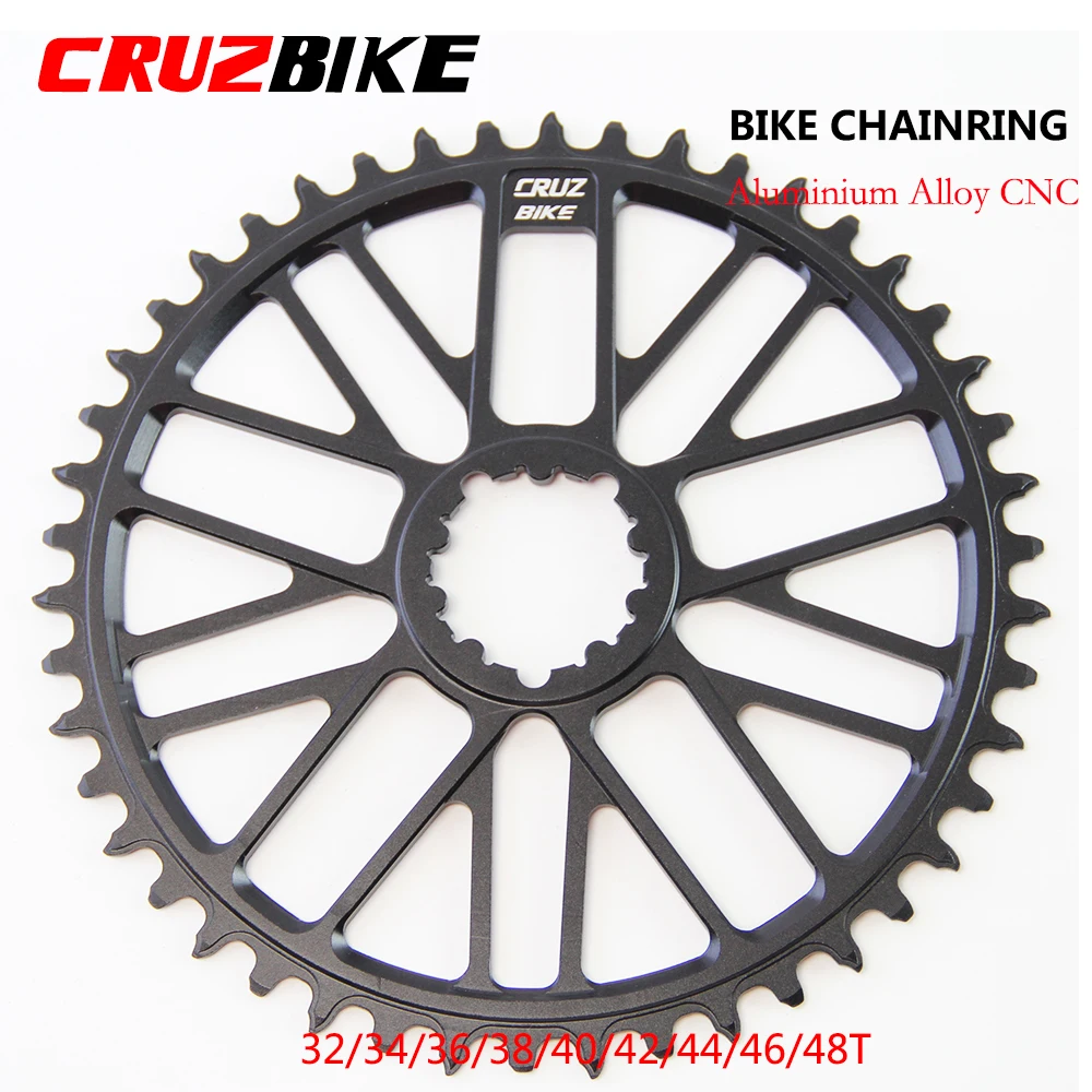 CRUZbike GXP Road Bike MTB Folding Bike Chainring 32/34/36/38/40/42/44/46/48T Chain Wheel SIngle Disc Bicycle Crown Crankset