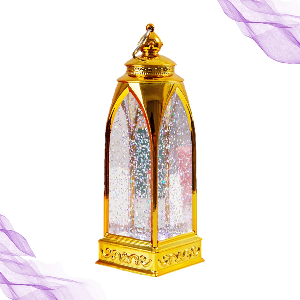 

Christmas LED Lantern Decorative Night Light Portable Party Props (Golden)