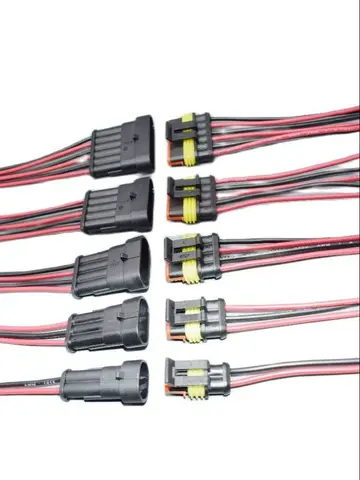 worldsea 1.5 Kit 1/2/3/4/5/6 Pin żeński męski wodoodporny przewód elektryczny kabel złącze samochodowe wtyczka samochodowa