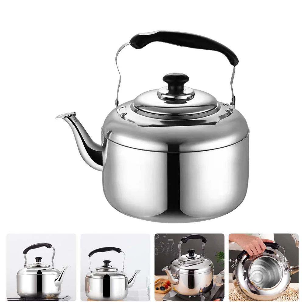 

76 Quart Whistling Kettle, Stainless Steel Tea Kettle with Heat- resistant Folding Handle, Hot Water Fast to Boil, Mirror